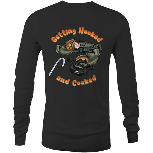 Getting Hooked and Cooked- Mens Long Sleeve Tee