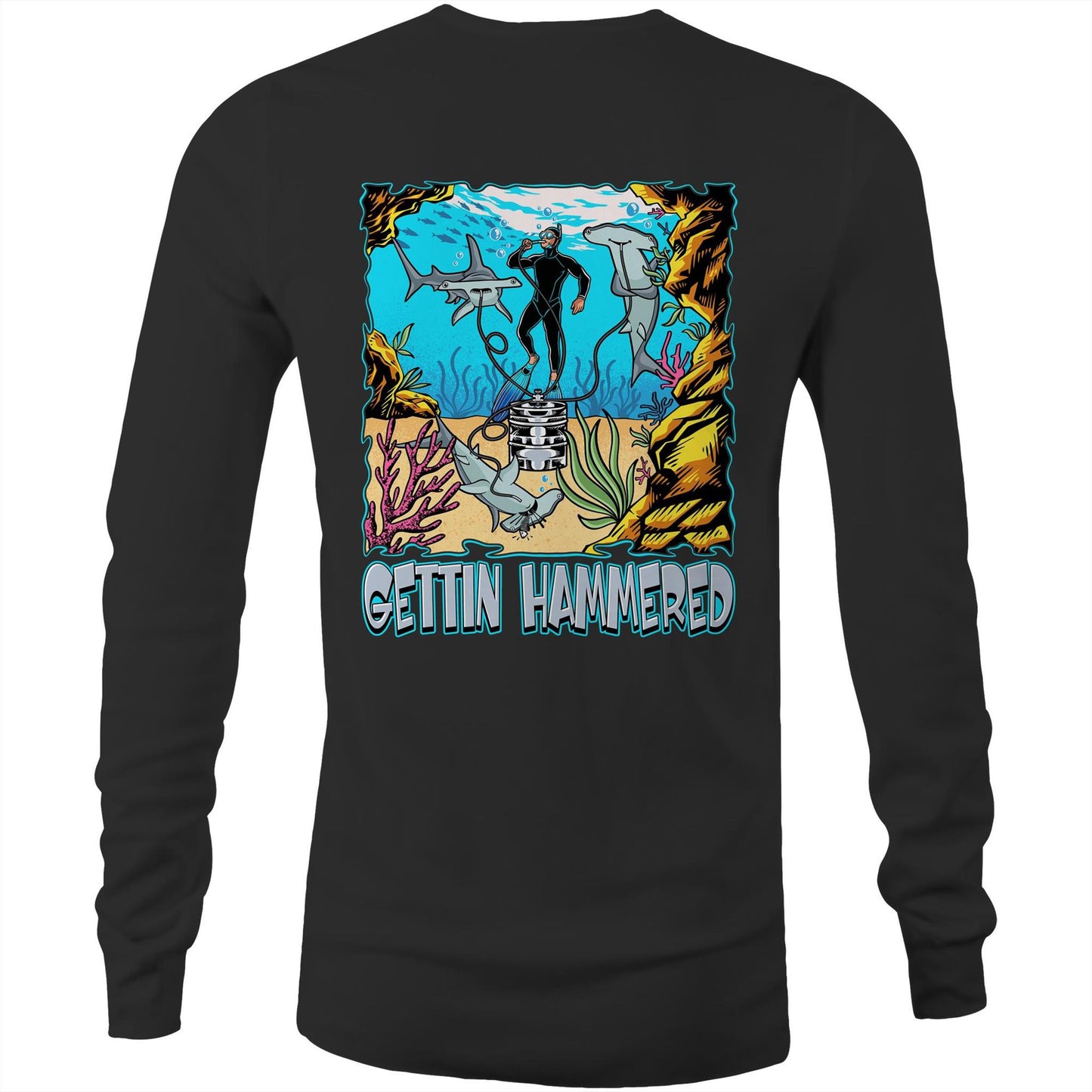 Gettin Hammered - Mens Long Sleeve Tee